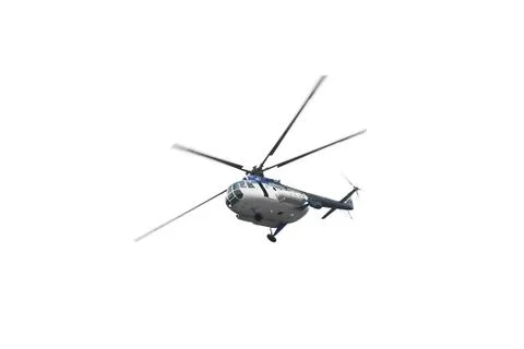 Helicopter in flight Stock Photos