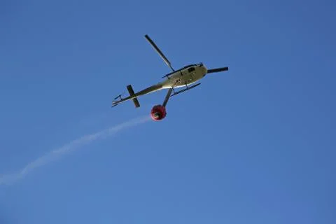 Helicopter in flight Stock Photos