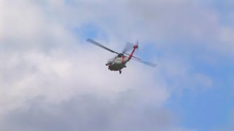 Helicopter in flight turn Stock Footage 61894158