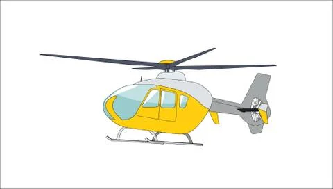 Helicopter in Flight. Vector Illustration Illustrazione stock