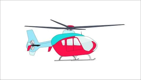 Helicopter in Flight. Vector Illustration Stock-Illustration
