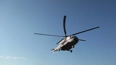 Helicopter fly away. Video stock 54234142