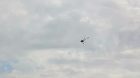 Helicopter fly in the blue sky Stock Footage 8724600
