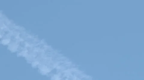 Helicopter Fly By with Contrail Stock Footage 56238408