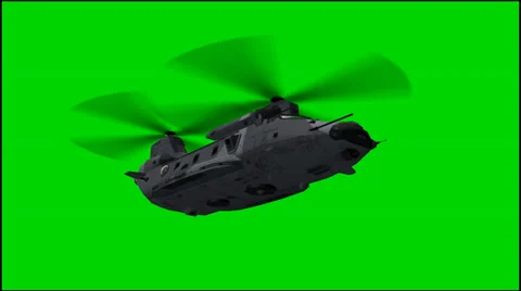 Helicopter in fly - isolated green screen footage 스톡 동영상 33654409