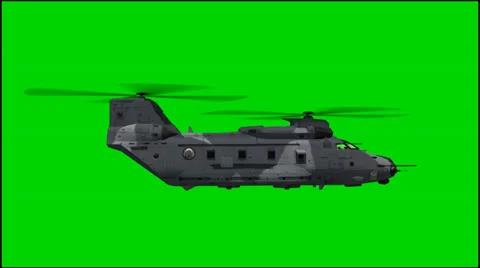 Helicopter in fly - isolated green screen footage 動画素材 33654418