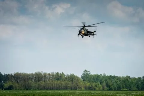 Helicopter on the fly Stock Photos