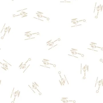 Helicopter fly transport glyph vector seamless pattern Stock Illustration