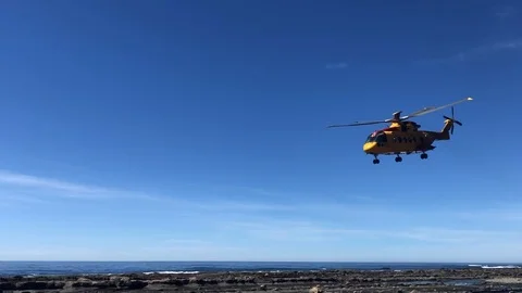 Helicopter flyby Stock Footage 111053328