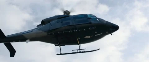 Helicopter flying above Stock Footage 155550947