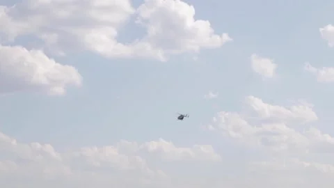 A helicopter flying in the distance Stock Footage 158863086