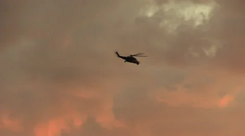 Helicopter flying Video stock 40302796