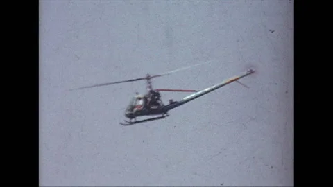 Helicopter Flying Stock Footage 135188676