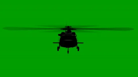 Helicopter flying on green screen Stock Footage