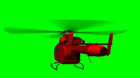 Helicopter flying - green screen Stock-Footage 35522352