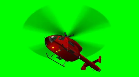 Helicopter flying - green screen Stock Footage 35522432