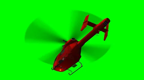 Helicopter flying - green screen Stock-Footage 35522465