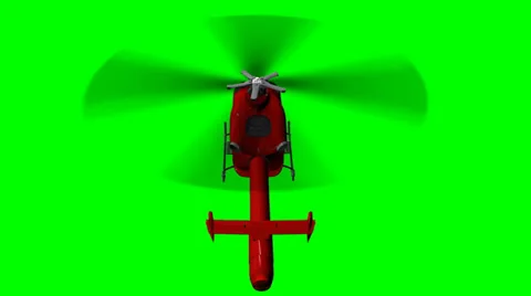 Helicopter flying - green screen Stock-Footage 35523418