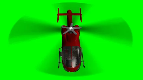 Helicopter flying - green screen 库存影片 35524128