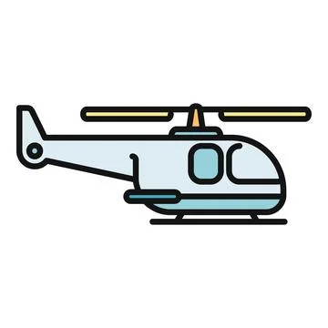 Helicopter flying icon illustration representing air transport Stock-Illustration