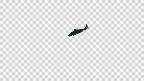 Helicopter flying loop Animation video transparent background with alpha ch.. Video stock 255888776