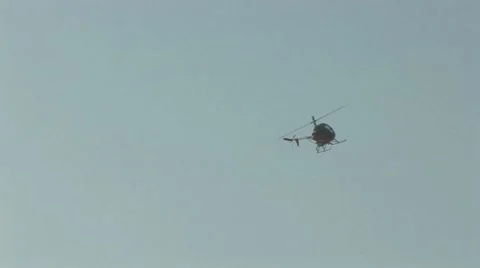 Helicopter flying over Stock Footage 10767673