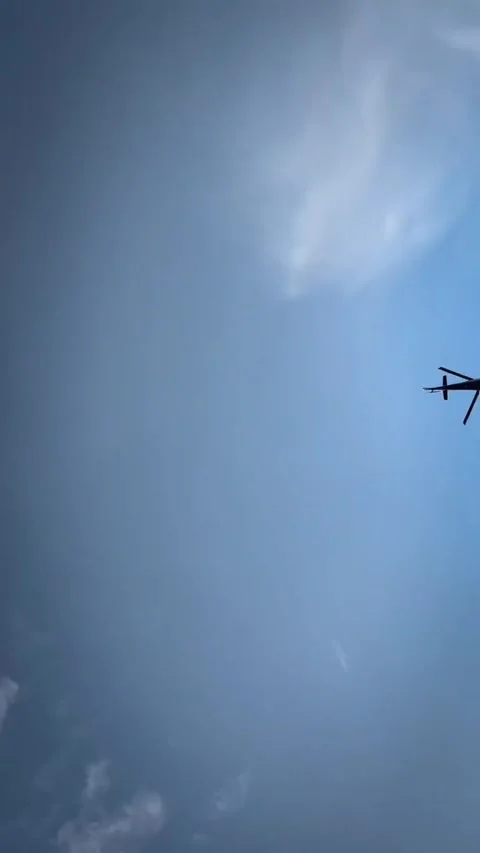 Helicopter Flying Over Green Summer Park in England Stock Footage 320948382