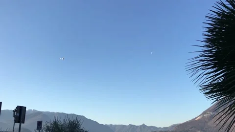 Helicopter Flying Over Lake Como, Italy Stock Footage 314822813