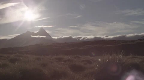 Helicopter flying over landscape Stock Footage 65885983