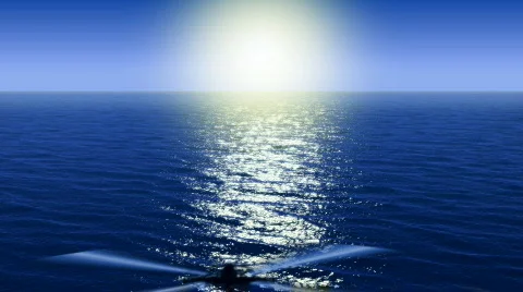 Helicopter flying over ocean 스톡 동영상 876469