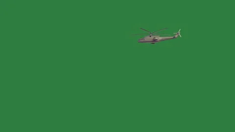 A helicopter flying over through the air on layers emotion creative movement Stock Footage 335978390