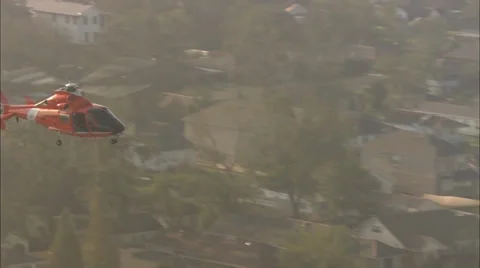 Helicopter Flying Rescue Stock Footage 37277100
