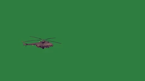 A helicopter flying in the sky Stock Footage 337029038
