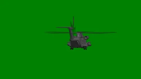 Helicopter flying the sky green screen through air animated chromakey background Stock Footage 314066882