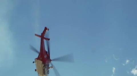 Helicopter flying through sky 6 Stock Footage 54642188
