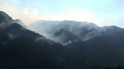 Helicopter Forest Firefighting Stock Footage 12746743