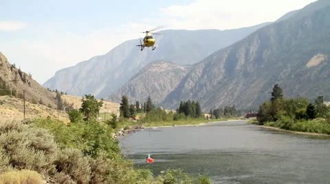 Helicopter Forest Firefighting Video stock 12746796