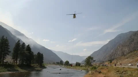 Helicopter Forest Firefighting Video stock 12746832