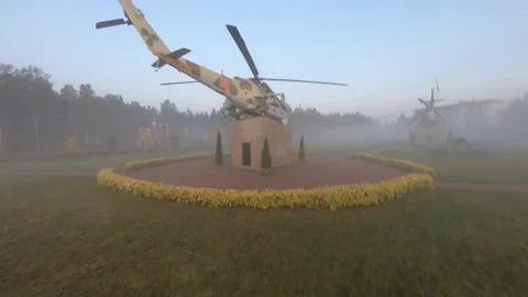 Helicopter FPV DRON Stock Footage 145187657