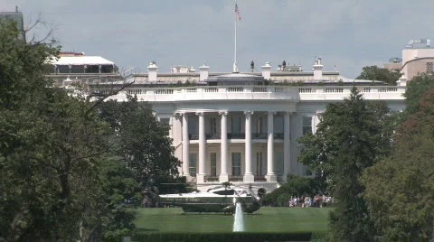 Helicopter in front of the White House Stock Footage 147256