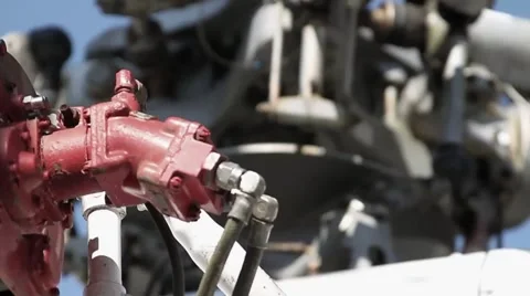 Helicopter Gears Close Up Stock Footage 2313861