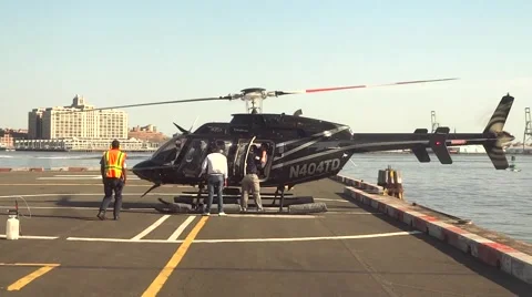 Helicopter getting ready for flight Stock Footage 51838851
