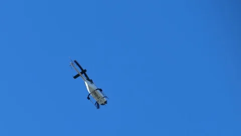 Helicopter going fast Stock Footage 120147639