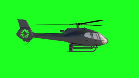 Helicopter Green Screen. 3d Animation | Stock Video | Pond5