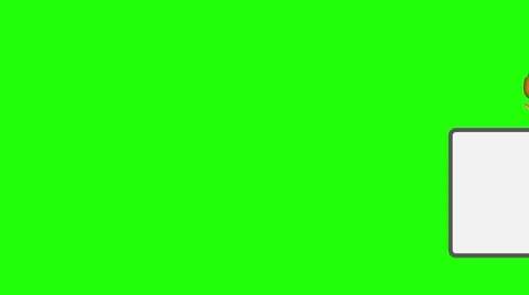 Helicopter. Green screen animation. In left. On green background Video stock 8917445