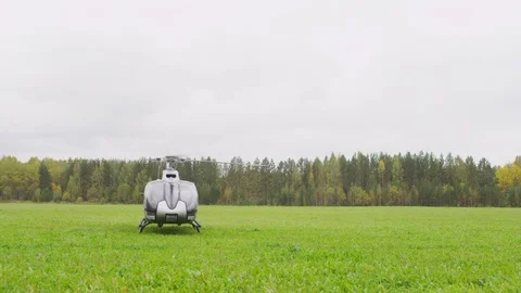 Helicopter on the ground Stock Footage 75004542