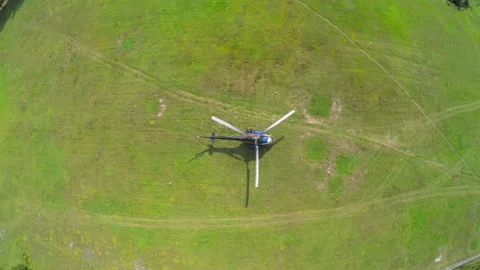 Helicopter is on the ground 스톡 동영상 93169616
