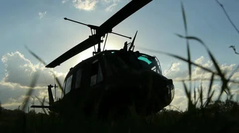 Helicopter Ground Shot Video stock 12532506