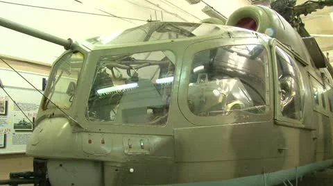 Helicopter in the hangar Stock Footage 10839252