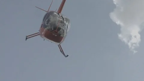 Helicopter in hangar Stock Footage 81392718